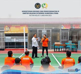 Karutan Kelas I Labuhan Deli Beri notivasi Kepada Warga Binaan 